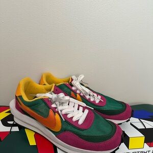 Nike Multicolor Sneakers with Bold Orange Swoosh